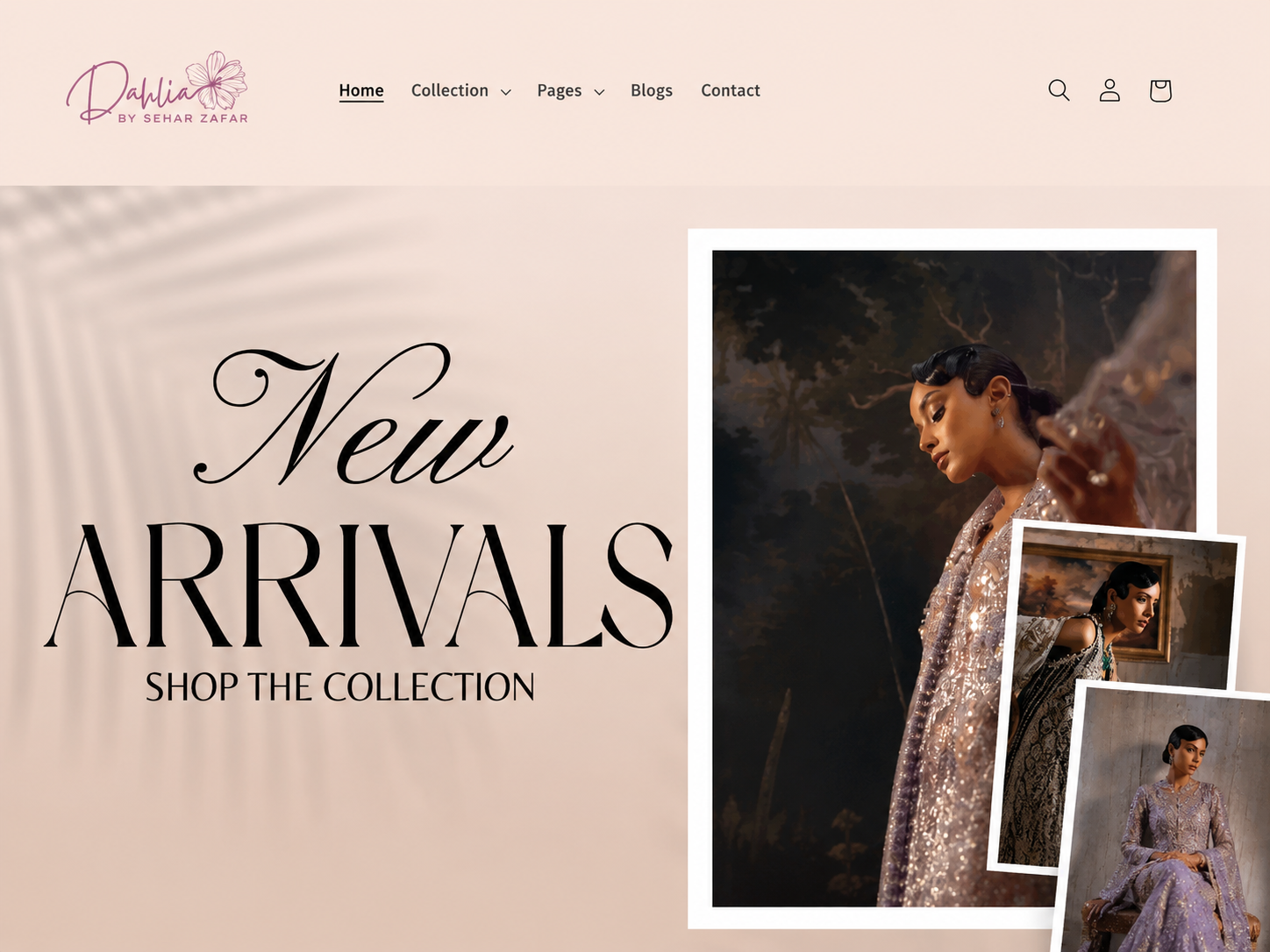 Website preview for Dahlia by Sehar Zafar